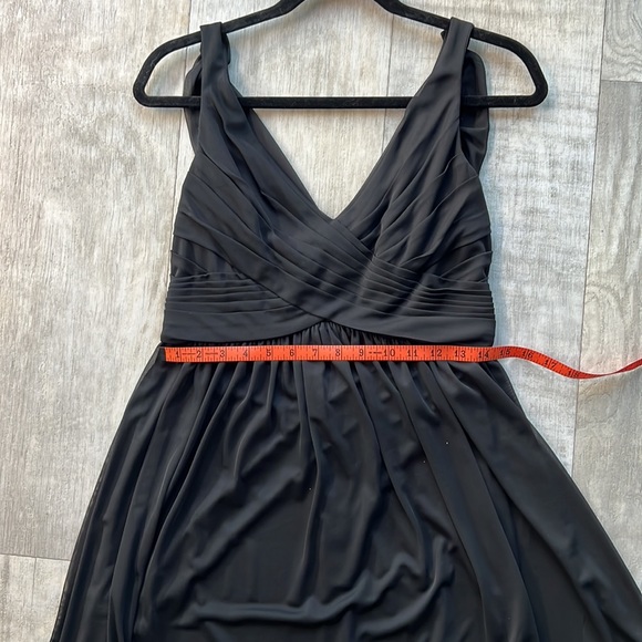 David’s bridal, black chiffon sleeveless dress, size 8 - Picture 8 of 9